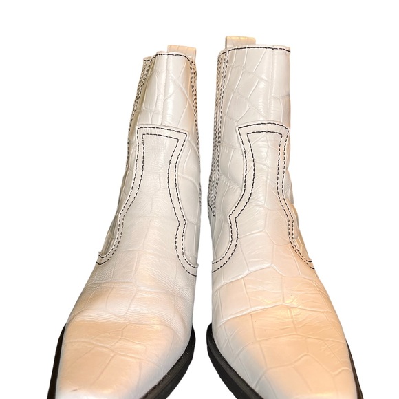 GANNI white ankle boots size 36 - Picture 3 of 5